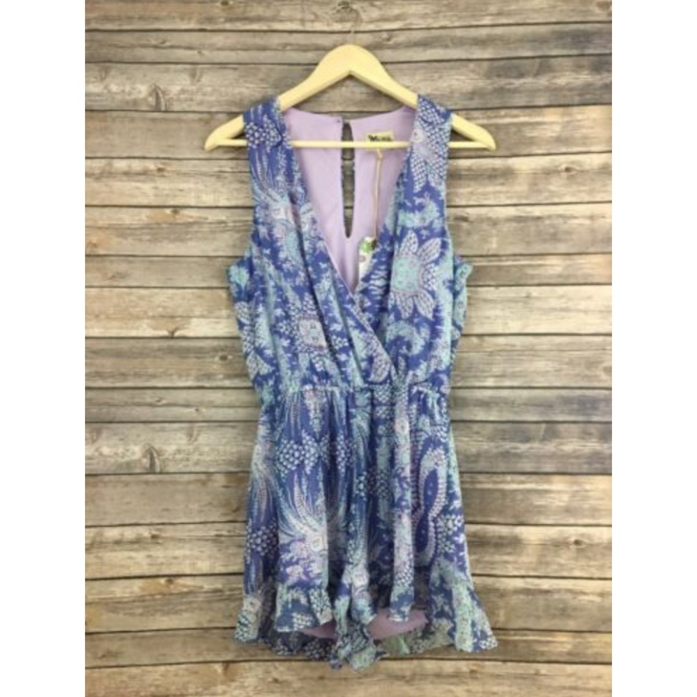 NWT Show Me Your Mumu Print Ruffle Romper Playsuit
